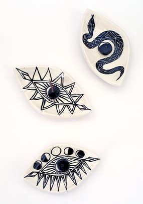 Demetria Chappo Spirit Eye Snake Incense Burners