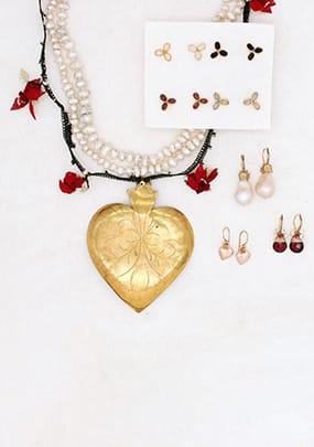 Flower Trio Stud Earring River