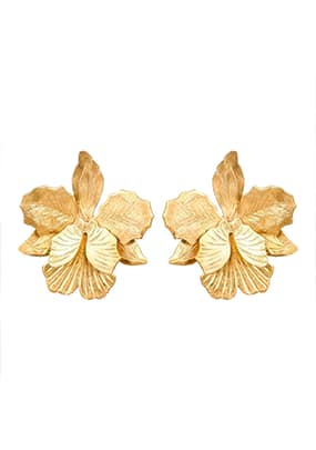 Gold Flower Earrings