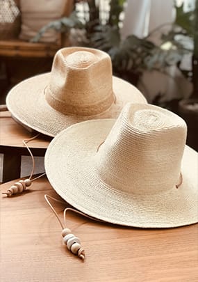 Weaved Hats with Beads